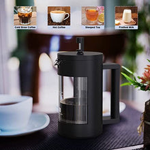 Load image into Gallery viewer, Französische Presse Kaffee maschine, Camping Plastik glas Französische Kaffee presse, mittelgroße Tee-und Milch presse, 100 Prozent BPA-frei Prensa Francesa, rostfrei und spülmaschinen fest, 12 Oz &amp; 21 Oz
